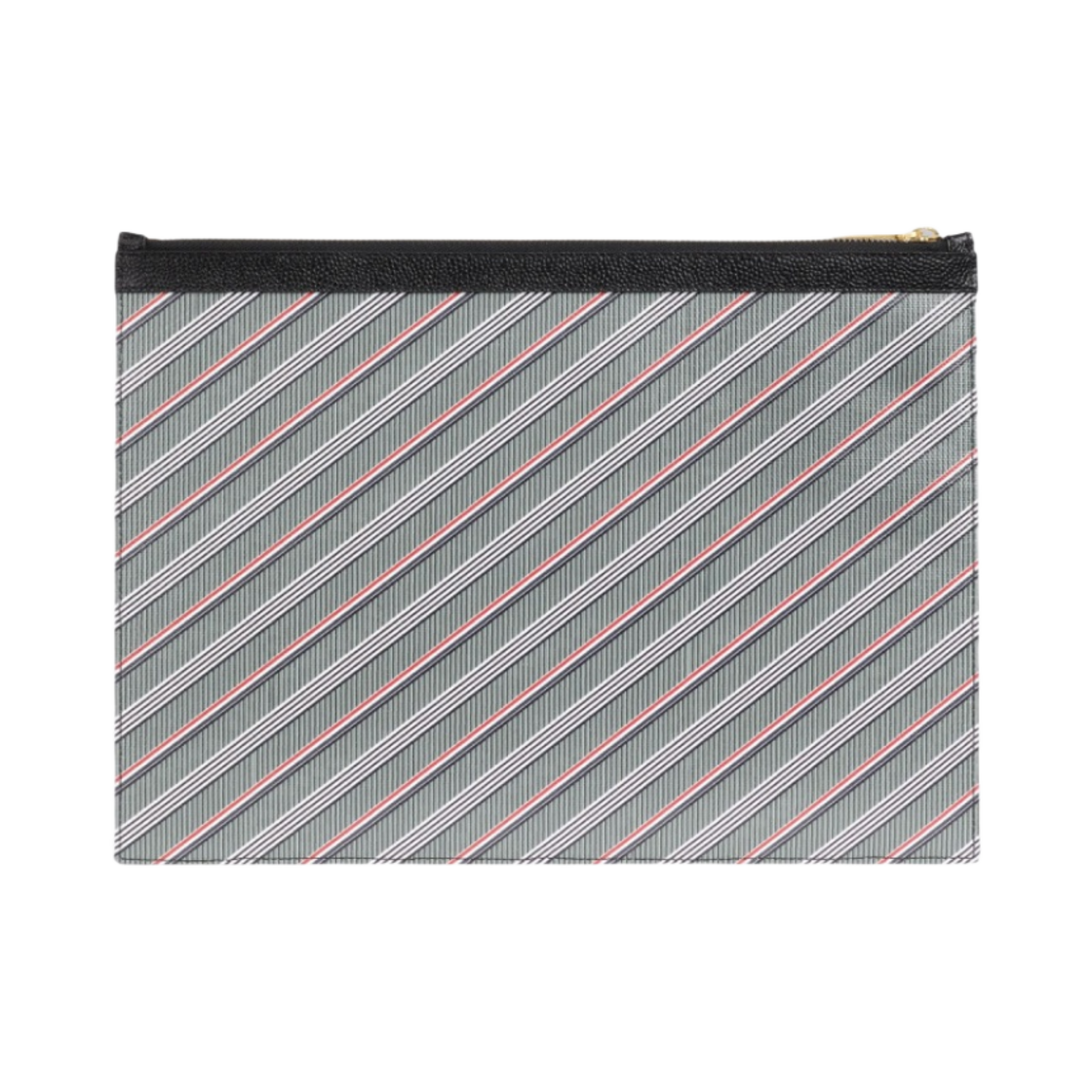 톰브라운 모노그램 코티드 캔버스 미디움 지퍼 도큐먼트 홀더 미디움 그레이(Thom Browne Monogram Coated Canvas Medium Zippered Document Holder Medium Grey) - 2
