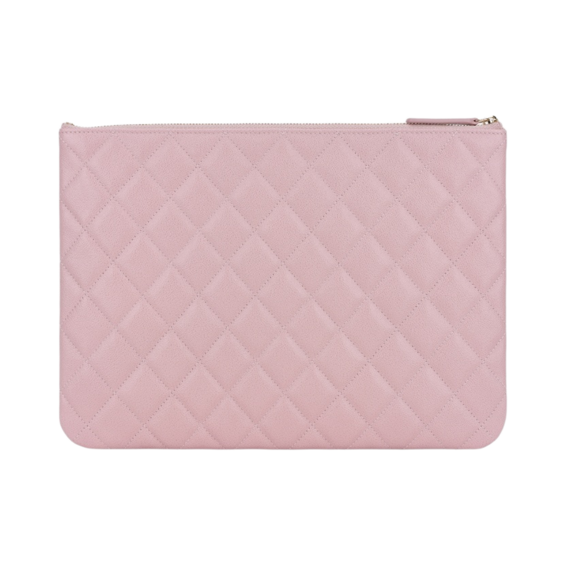 샤넬 미디움 파우치 그레인드 카프스킨 & 골드 메탈 라이트 핑크(Chanel Medium Pouch Grained Calfskin & Gold Light Pink) - 2