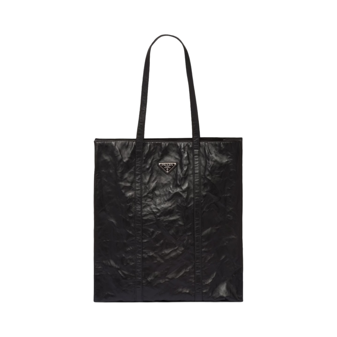 프라다 미디움 앤틱 나파 레더 토트백 블랙(Prada Medium Antiqued Nappa Leather Tote Bag Black) - 1