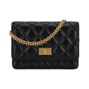 Chanel 2.55 Clutch with Chain Aged Calfskin & Gold Black