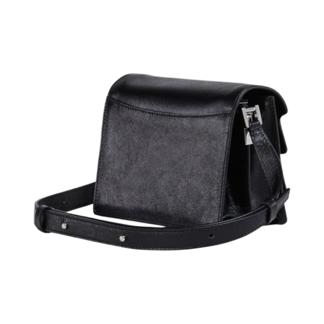 마르니 카프스킨 트렁크 소프트 미니백 블랙(Marni Calfskin Trunk Soft Mini Bag Black) - 3