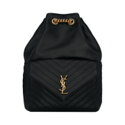 Saint Laurent Joe Monogram Backpack in Lambskin Black
