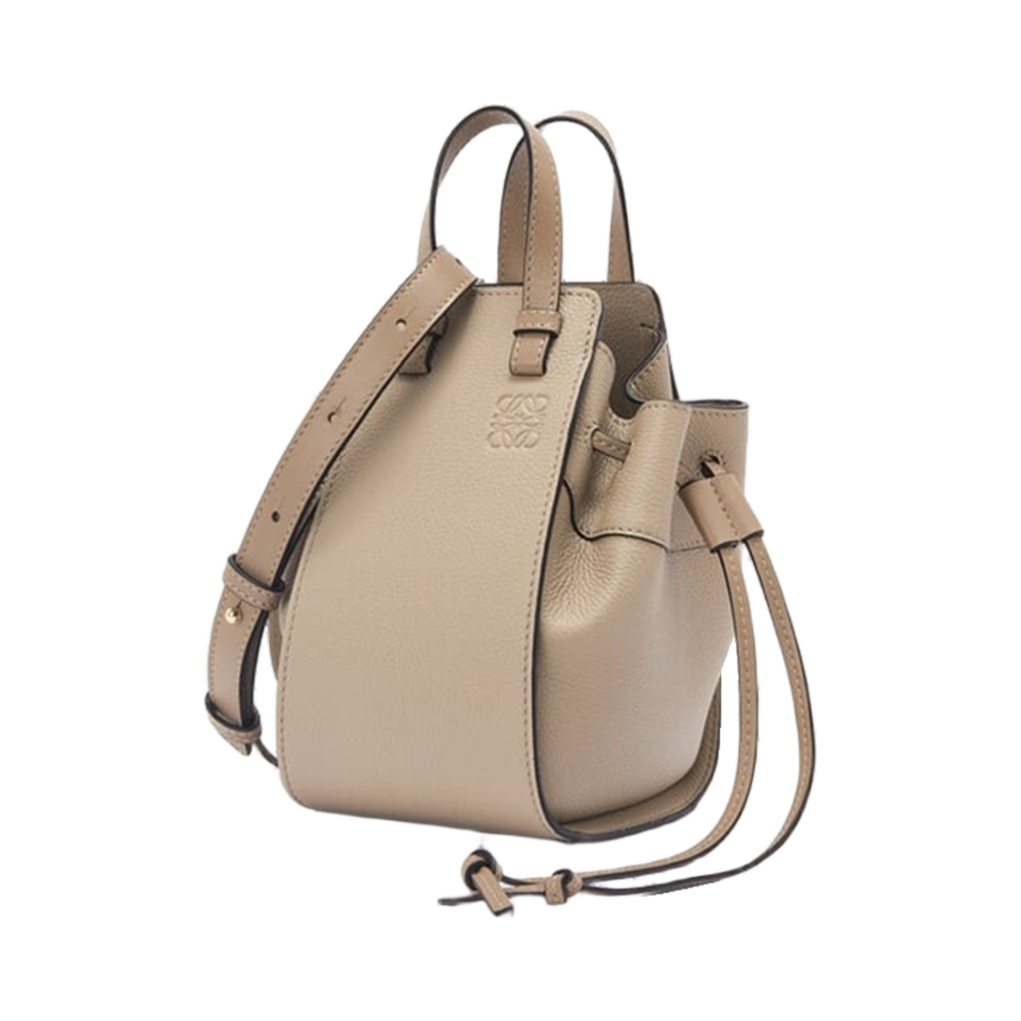 로에베 미니 해먹 드로우스트링 인 소프트 그레인드 카프스킨 샌드(Loewe Mini Hammock Drawstring In Soft Grained Calfskin Sand)