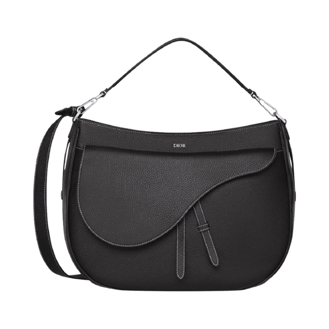 1ADHO023ULA-H00N Dior Saddle Soft Bag Grained Calfskin Black