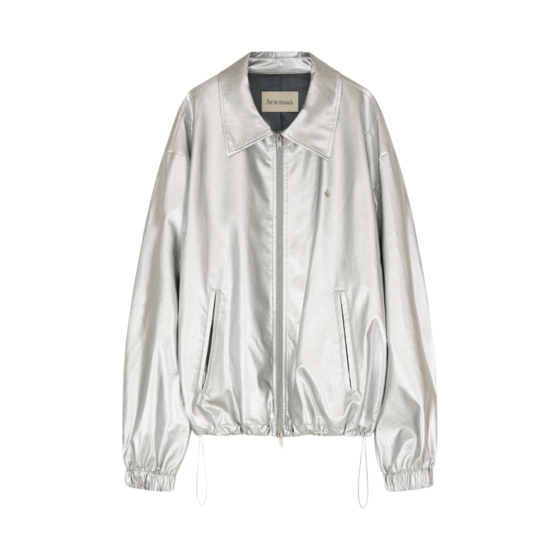 - (W) Aviemuah Fake Leather Symbol Jumper Silver