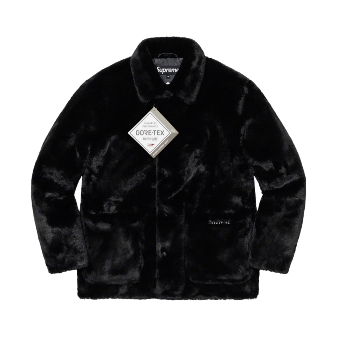 슈프림 투톤 포우 퍼 샵 코트 블랙 - 21FW(Supreme 2-Tone Faux Fur Shop Coat Black - 21FW) - 1
