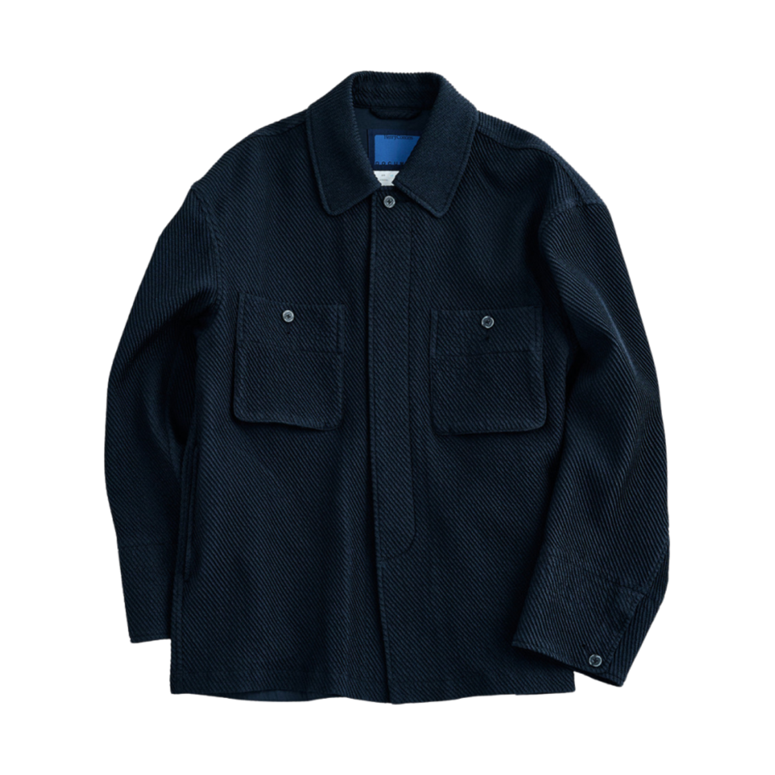 헨리 코튼 x 도큐먼트 플라이 피싱 클럽 울 블렌드 셔팅 자켓 셋업 네이비(Henry Cotton's x Document Fly Fishing Club Wool Blend Shirting Jacket Set-Up Navy)