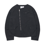 NOMANUAL Collarless Jacket Washed Black
