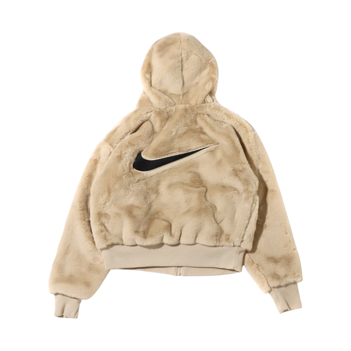 (W) 나이키 NSW 에센셜 포우 퍼 자켓 라탄 - 아시아((W) Nike NSW Essentials Faux Fur Jacket Rattan - Asia) - 2