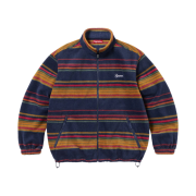Supreme Stripe Zip Up Fleece Jacket Navy - 24FW