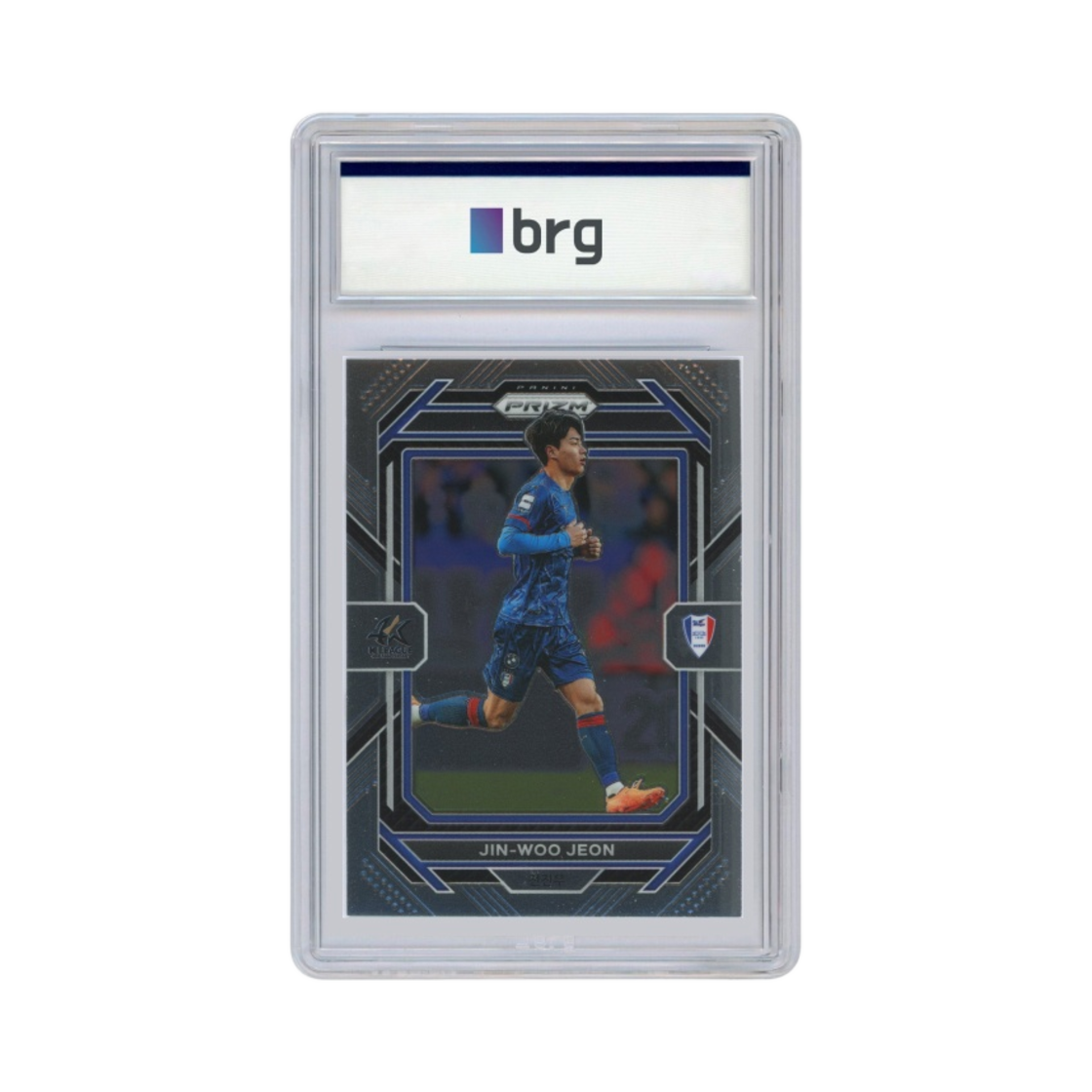 파니니 프리즘 K 리그 K 리그 1 #142 수원 삼성 블루윙즈 전진우 베이스 축구 카드 2023(Panini Prizm K League K League 1 #142 Suwon Samsung Bluewings Jeon Jin Woo Base Soccer Card 2023)