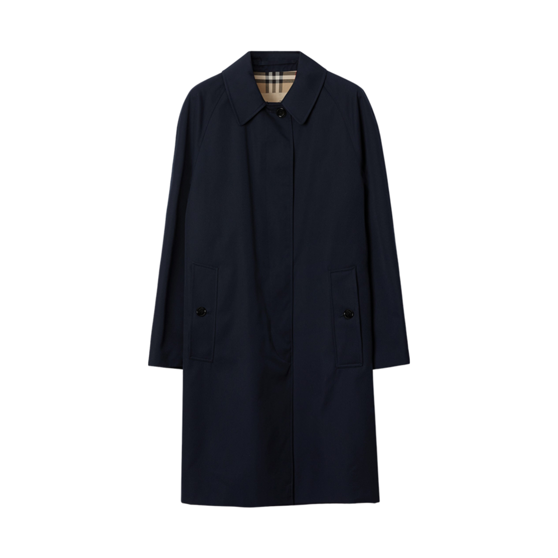 (W) 버버리 캠든 헤리티지 카 코트 콜 블루((W) Burberry Camden Heritage Car Coat Coal Blue) - 1