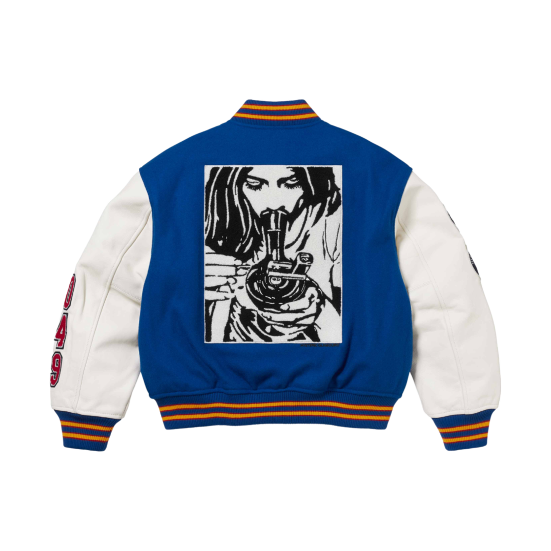 슈프림 x 히스테릭 글래머 바시티 자켓 블루 - 24FW(Supreme x Hysteric Glamour Varsity Jacket Blue - 24FW)