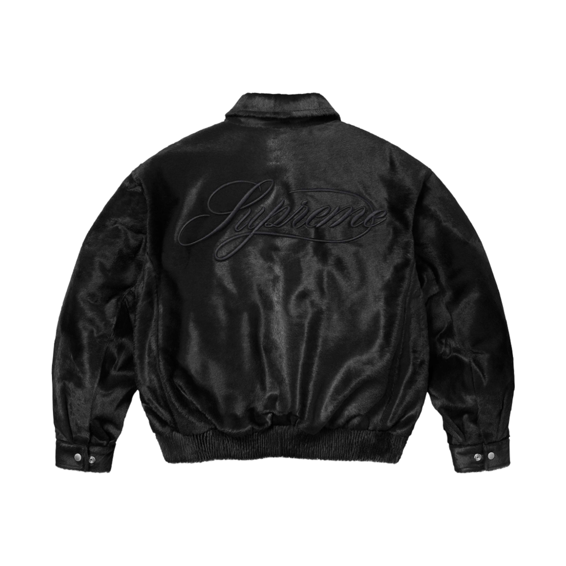 슈프림 포니헤어 바시티 자켓 블랙 - 25SS