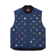 Supreme Pins Quilted Work Vest Navy - 23FW