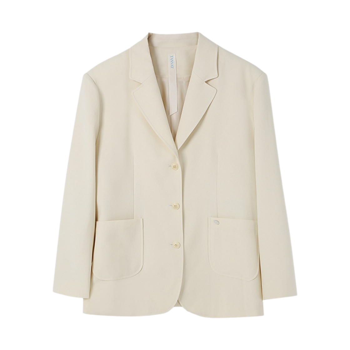 타낫 오버사이즈 쓰리버튼 자켓 크림