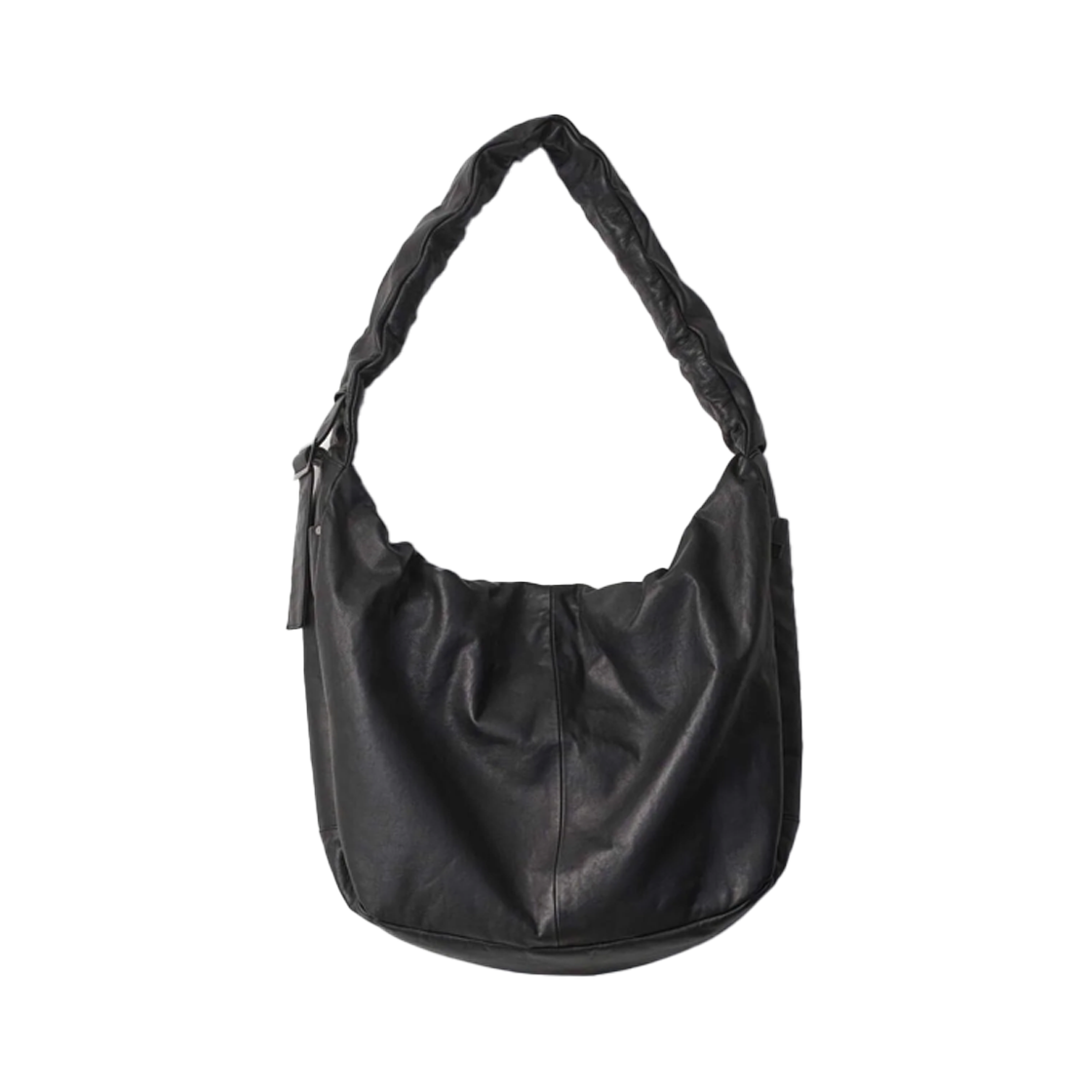 슈타인 셔링 핸들 레더 숄더백 블랙 -25FW(Ssstein Shirring Handle Leather Shoulder Bag Black - 25FW)