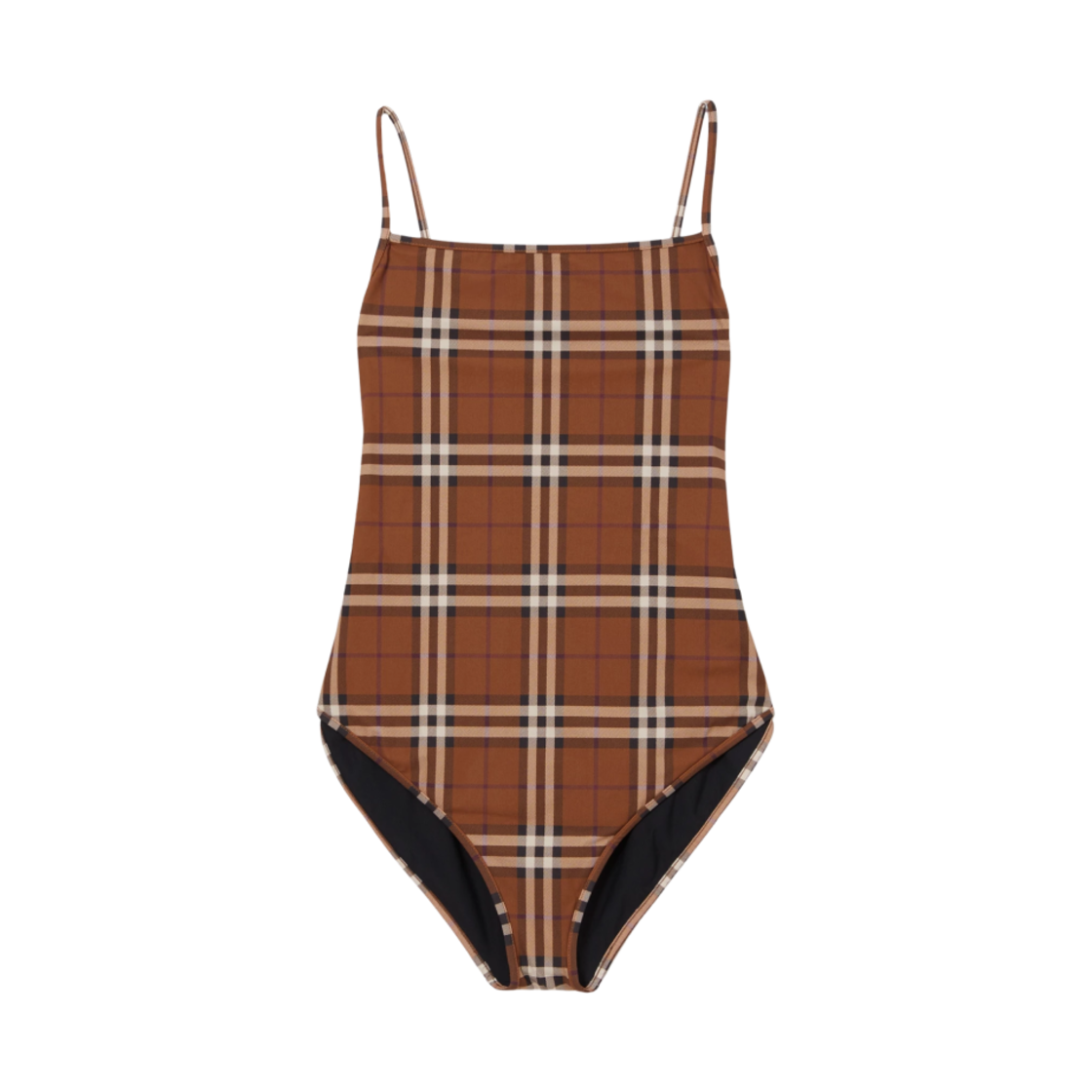 (W) 버버리 체크 스윔수트 다크 브리치 브라운((W) Burberry Check Swimsuit Dark Brich Brown) - 1
