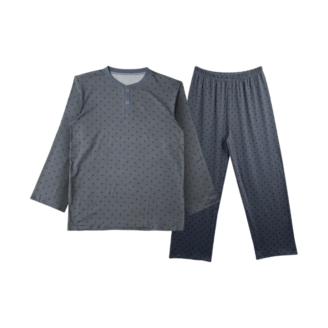 [3% 적립] 에이원 유니섹스 미니 도트 라운드 잠옷 세트 도트그레이([3% 적립] Aone Unisex Mini Dot Round Pajamas Set Dot Gray)