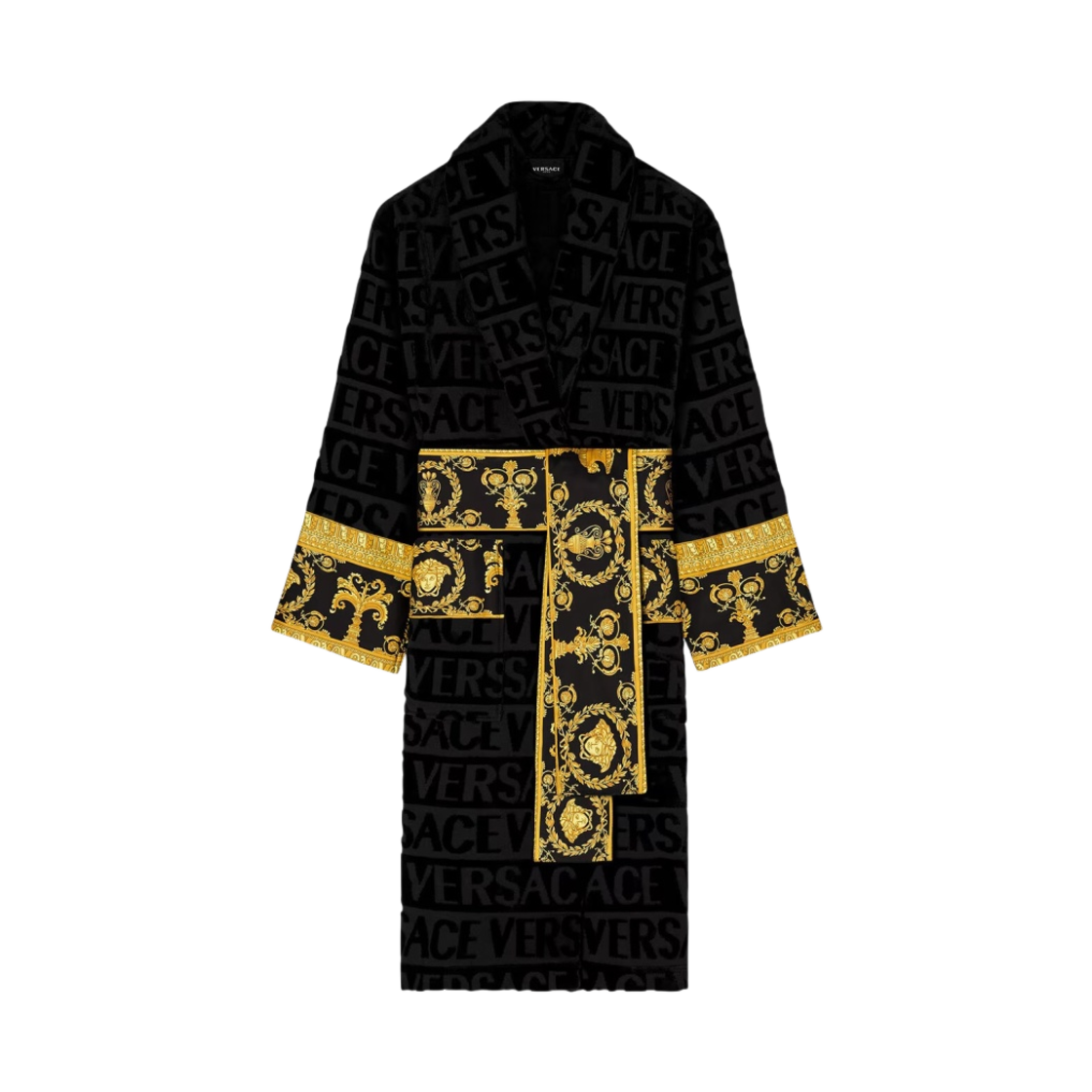ZACJ00008-ZCOSP052-Z4800 Versace I Love Baroque Bathrobe Black