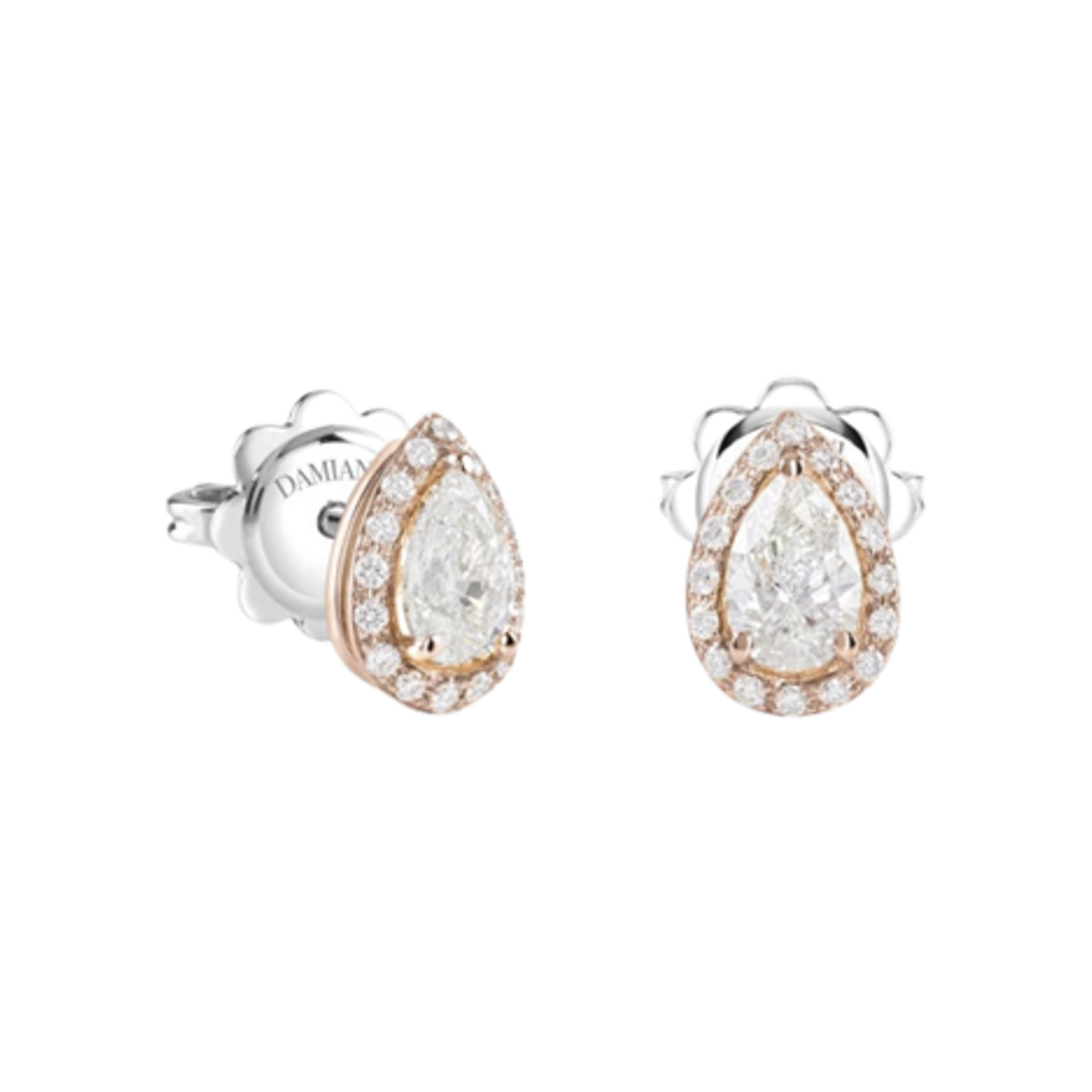 20091134 Damiani Minou Diamonds Earrings Pink Gold