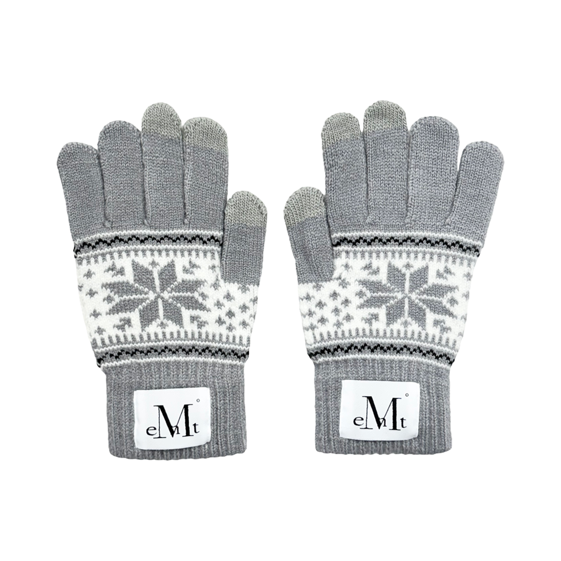 P00000TK_03 MUCENT Bana Nordic Pattern Gloves Snow Gray