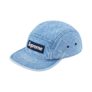 Supreme Punched Denim Camp Cap Washed Indigo - 23FW