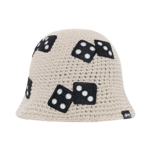 Stussy Dice Knit Bucket Hat Light Grey