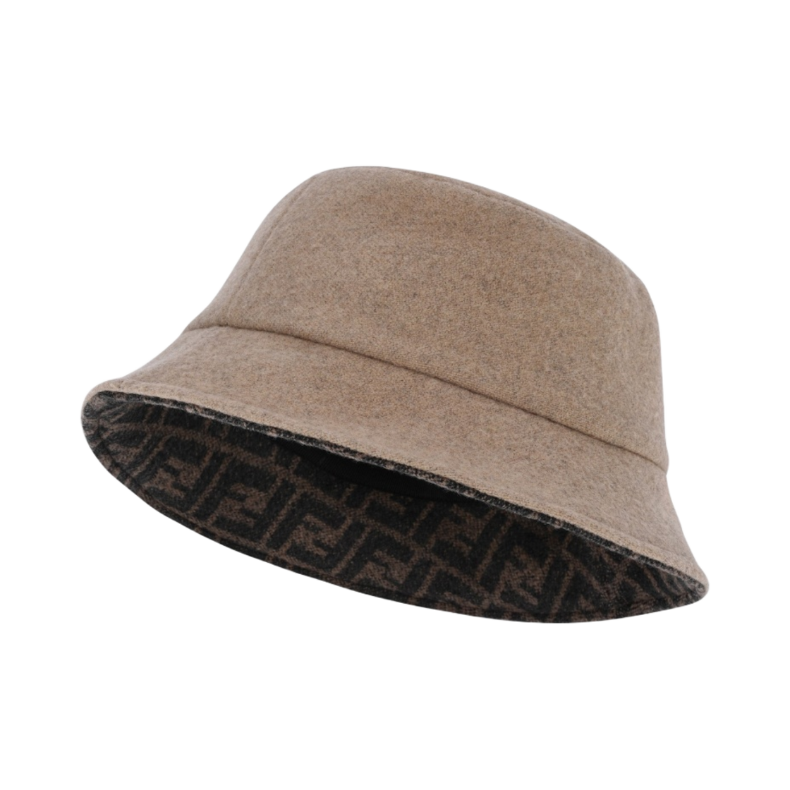 (W) 펜디 울 실크 버킷햇 카멜((W) Fendi Wool and Silk Bucket Hat Camel) - 3