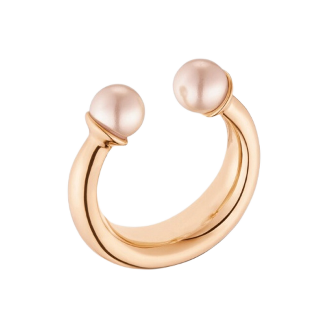 (W) 디올 트리발 링 핑크 피니쉬 메탈 핑크 레진 펄((W) Dior Tribales Ring Pink Finish Metal Pink Resin Pearls) - 1