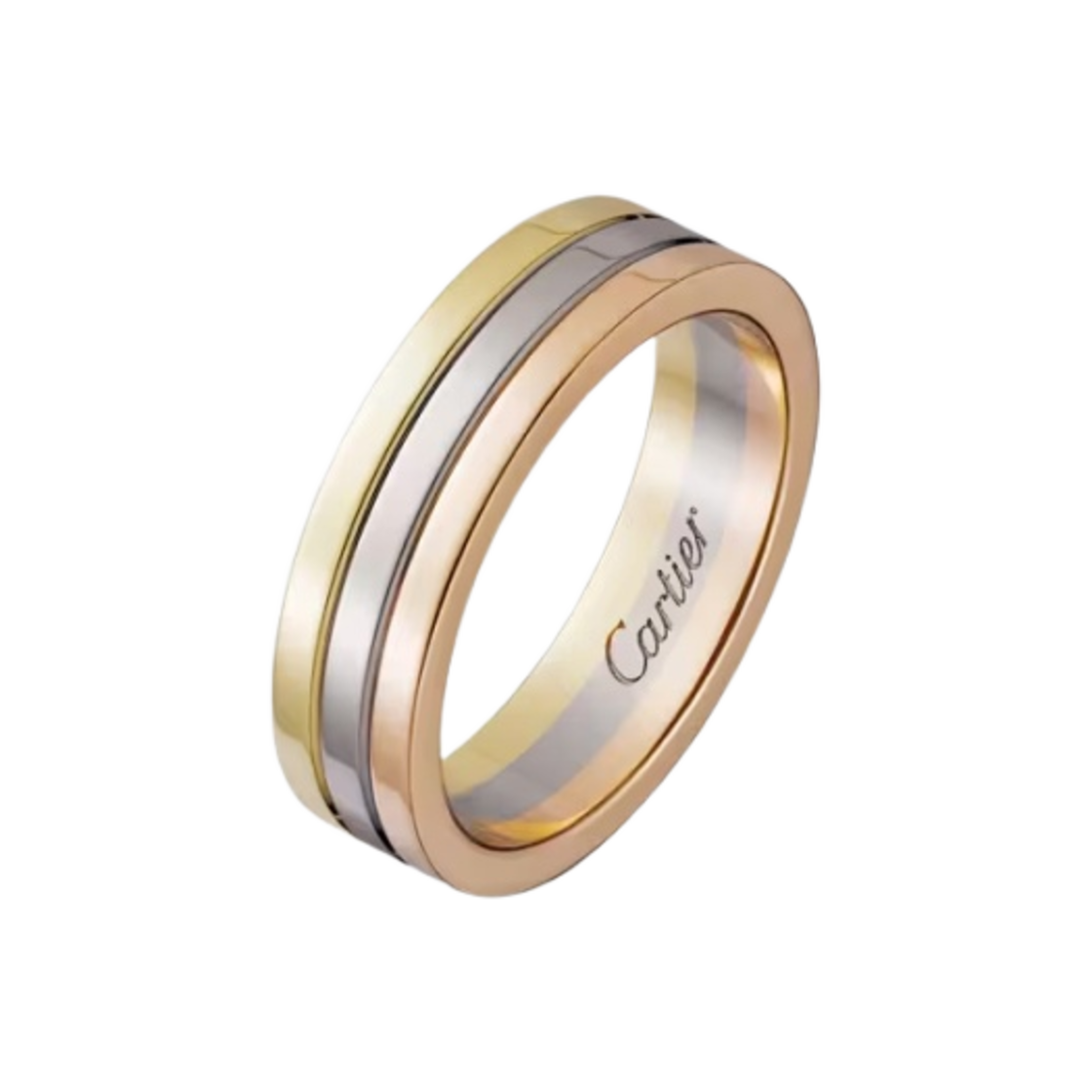 까르띠에 방돔 루이 까르띠에 웨딩 밴드 화이트 골드 옐로우 골드 로즈 골드(Cartier Vendome Louis Cartier Wedding Band White Gold Yellow Gold Rose Gold) - 2