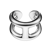 (W) Hermes Large Osmose Ring Sterling Silver