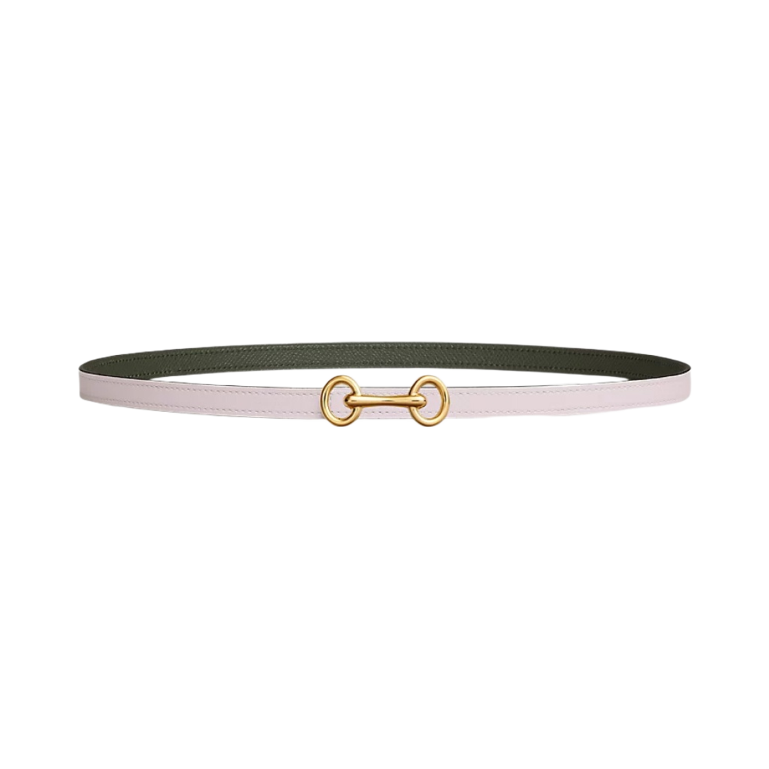 (W) 에르메스 헤리티지 벨트 버클 & 리버서블 가죽 스트랩 13mm & 골드 모브 빨 베르 드 그리((W) Hermes Heritage Belt Buckle & Reversible Leather Strap 13mm & Gold Mauve Pale Vert De Gris) - 1