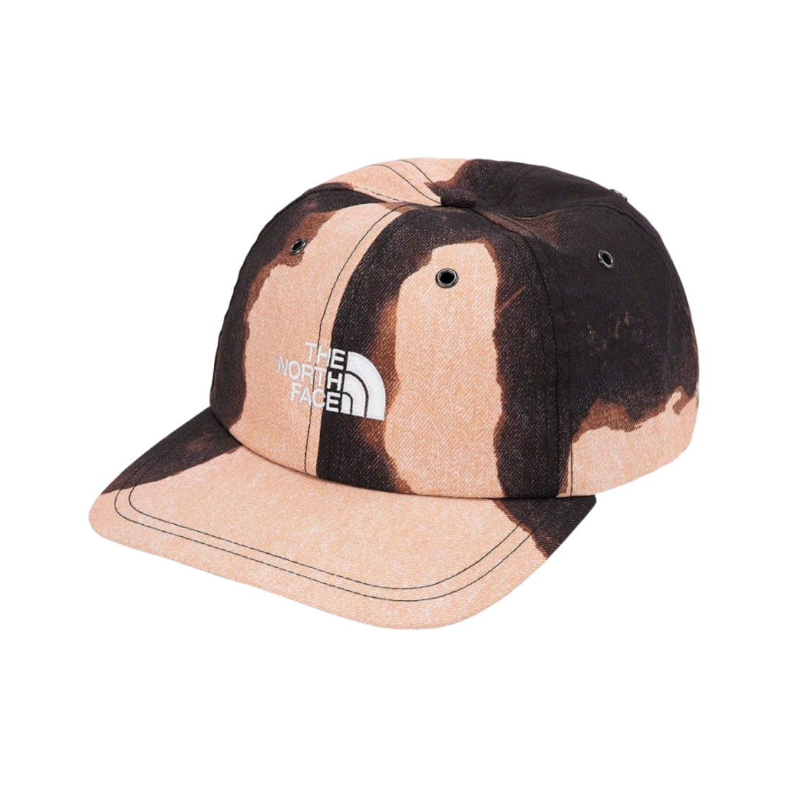 NF0A7WOC71F Supreme x The North Face Bleached Denim Print 6-Panel Black - 21FW