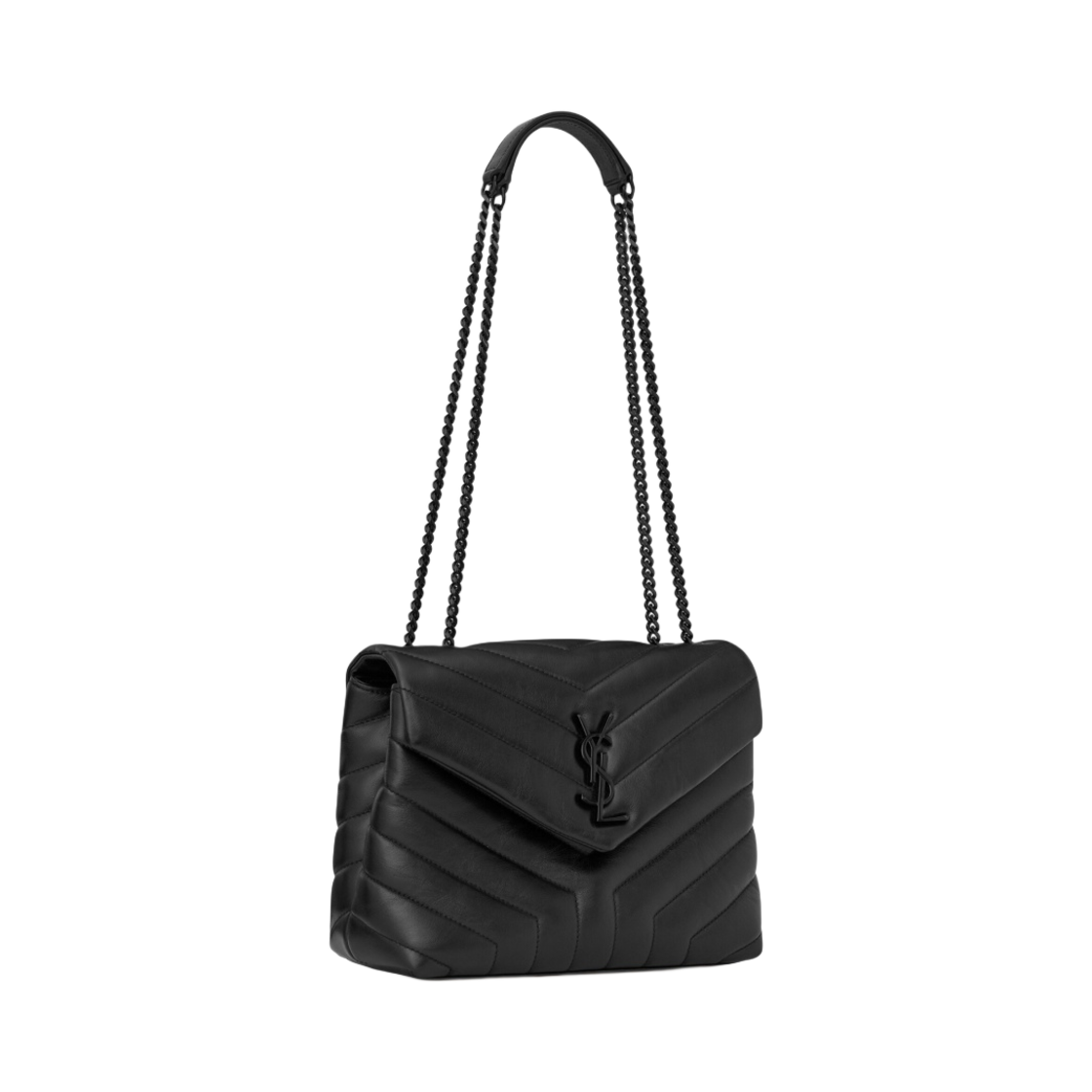 생로랑 마틀라세 Y 레더 블랙 모노그램 루루 스몰백 블랙(Saint Laurent Black Monogram Loulou Small Bag in Matelasse Y Leather Black) - 2