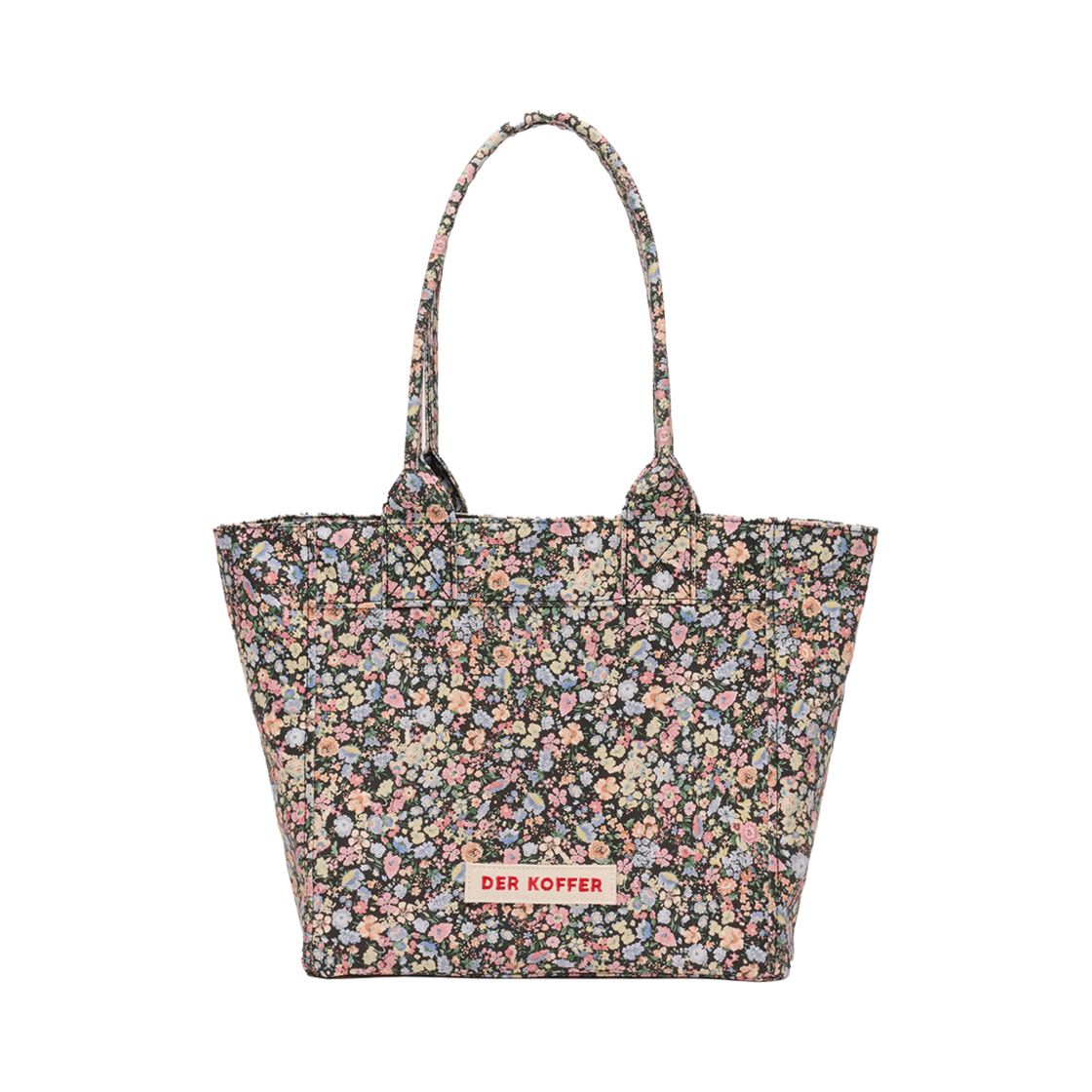 델 코퍼 쇼퍼 빈티지 플라워 미듐 블랙(Der Koffer Shopper Vintage Flower Medium Black) - 1