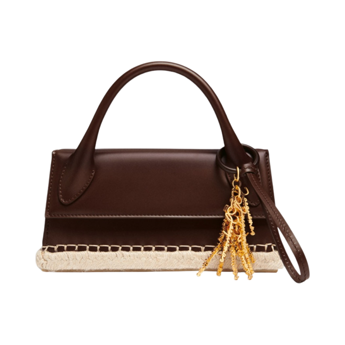 자크뮈스 르 치키토 롱 꼬르타도 에스파드리유 시그니쳐 핸드백 브라운(Jacquemus Le Chiquito Long Cordao Espadrille Signature Handbag Brown) - 1