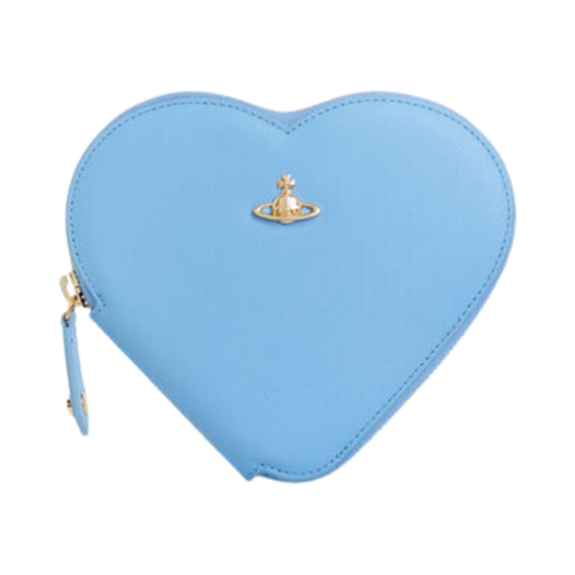 Vivienne Westwood Saffiano New Heart Crossbody Bag Light Blue