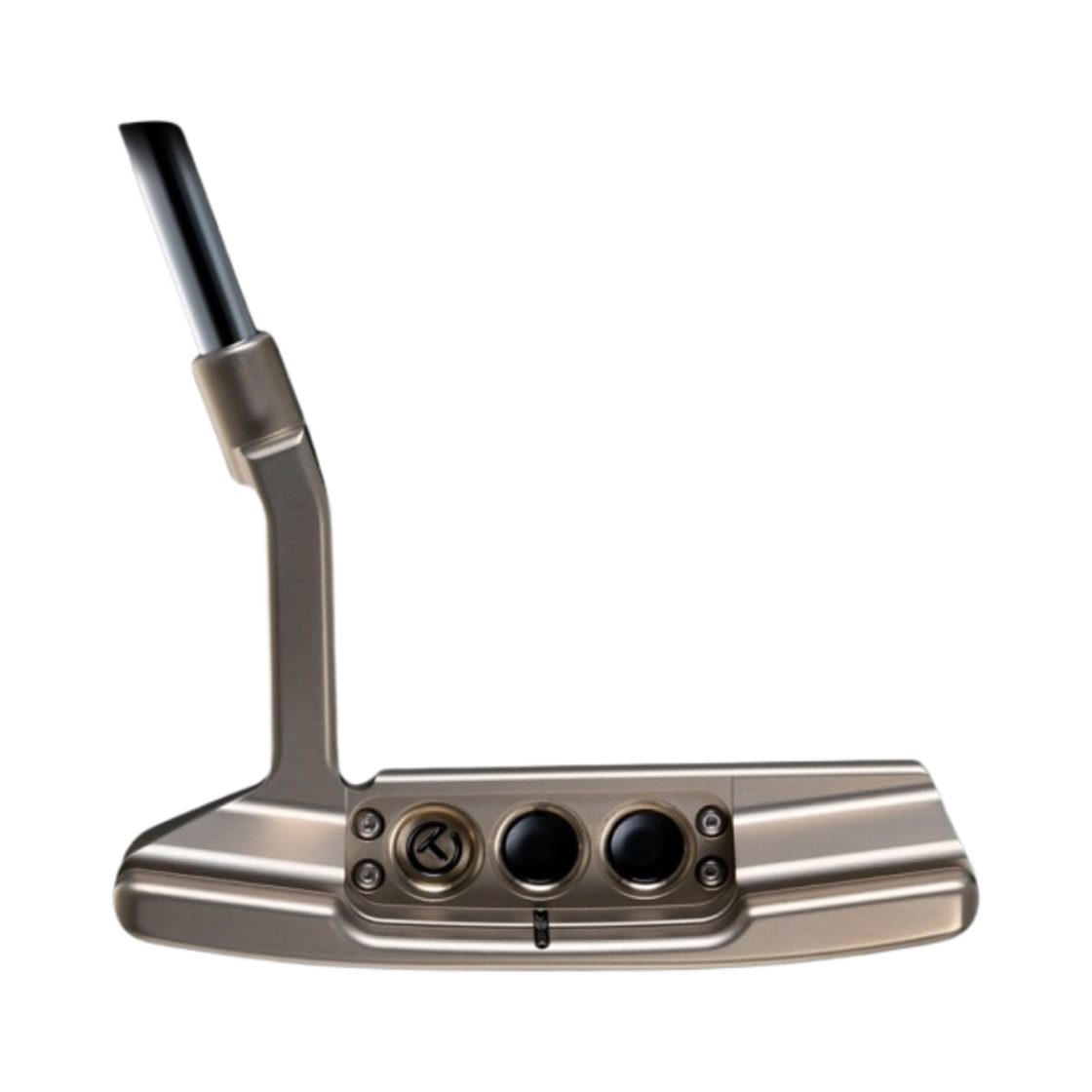 - Titleist Scotty Cameron Circle T Select Newport 2 TN2 Chromatic Bronze & Black GSS Insert Prototype Stick Figure Circle T Headcover Black Leather Perforated Grip Putter 34-Inch Black