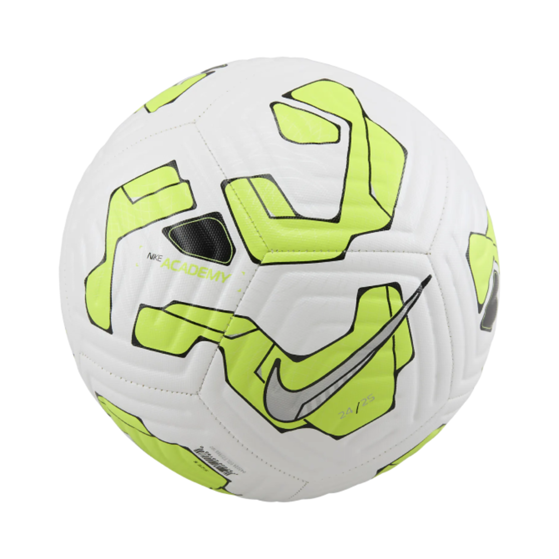 FZ2966-102 Nike Academy Football White Volt Metallic Silver