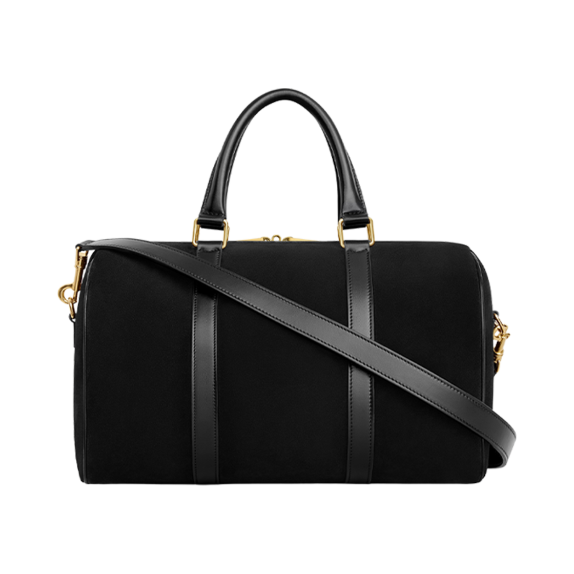 CELINE｜ (BOSTON IN SUEDE CALFSKIN (119573GGW 38NO)) LARGE BOSTON in SUEDE CALFSKIN - BLACK | CELINE