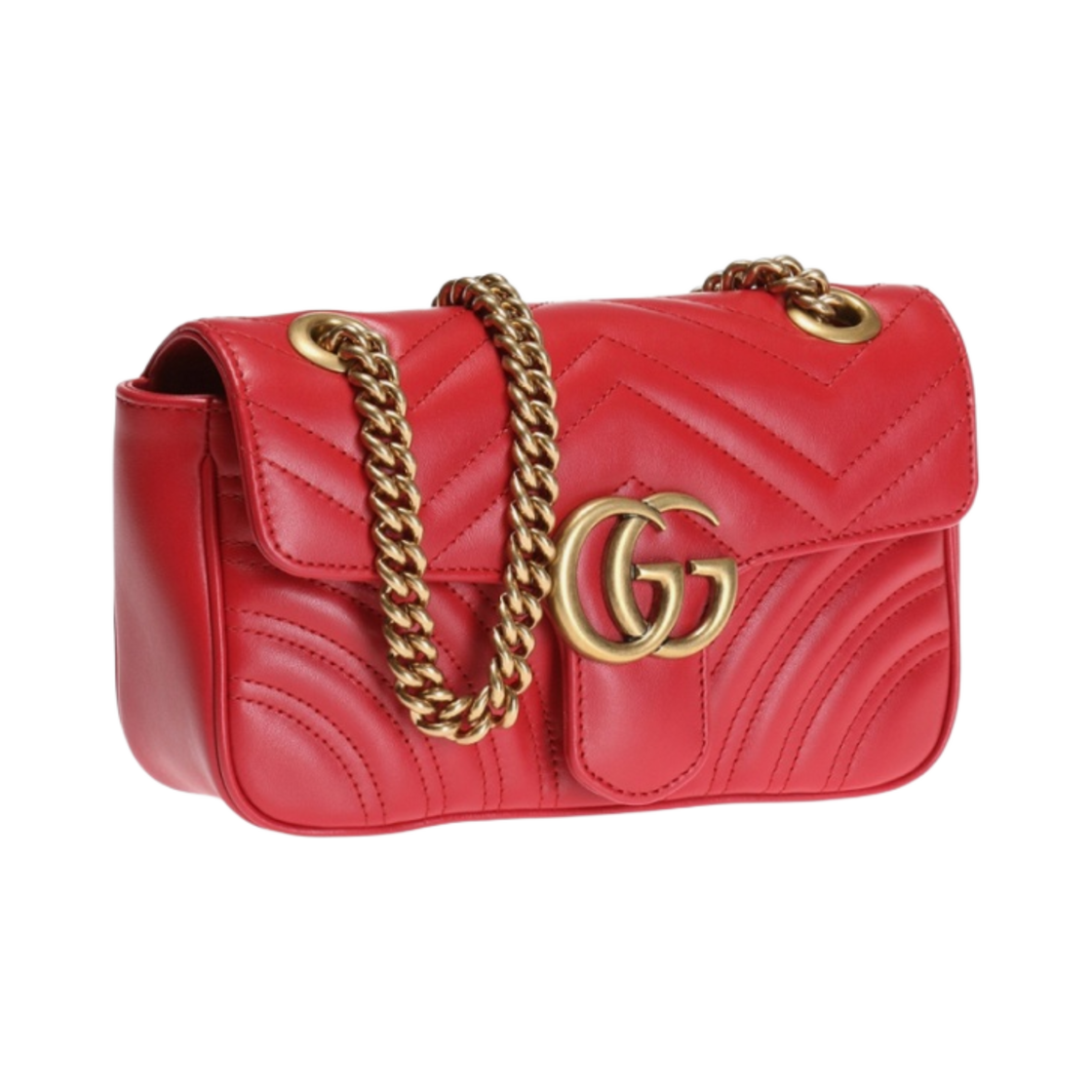 구찌 GG 마몽 마틀라세 미니백 히비스커스 레드(Gucci GG Marmont Matelasse Mini Bag Hibiscus Red) - 2