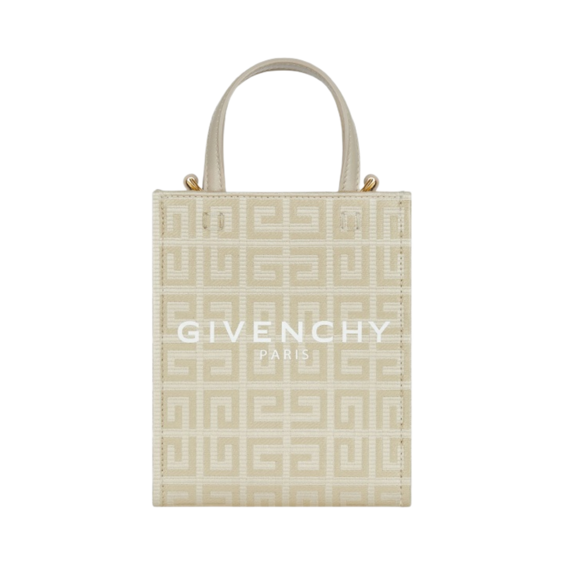 지방시 4G 코티드 캔버스 미니 G 토트 버티컬 쇼핑백 내츄럴 베이지(Givenchy Mini G Tote Vertical Shopping Bag in 4G Coated Canvas Natural Beige) - 1