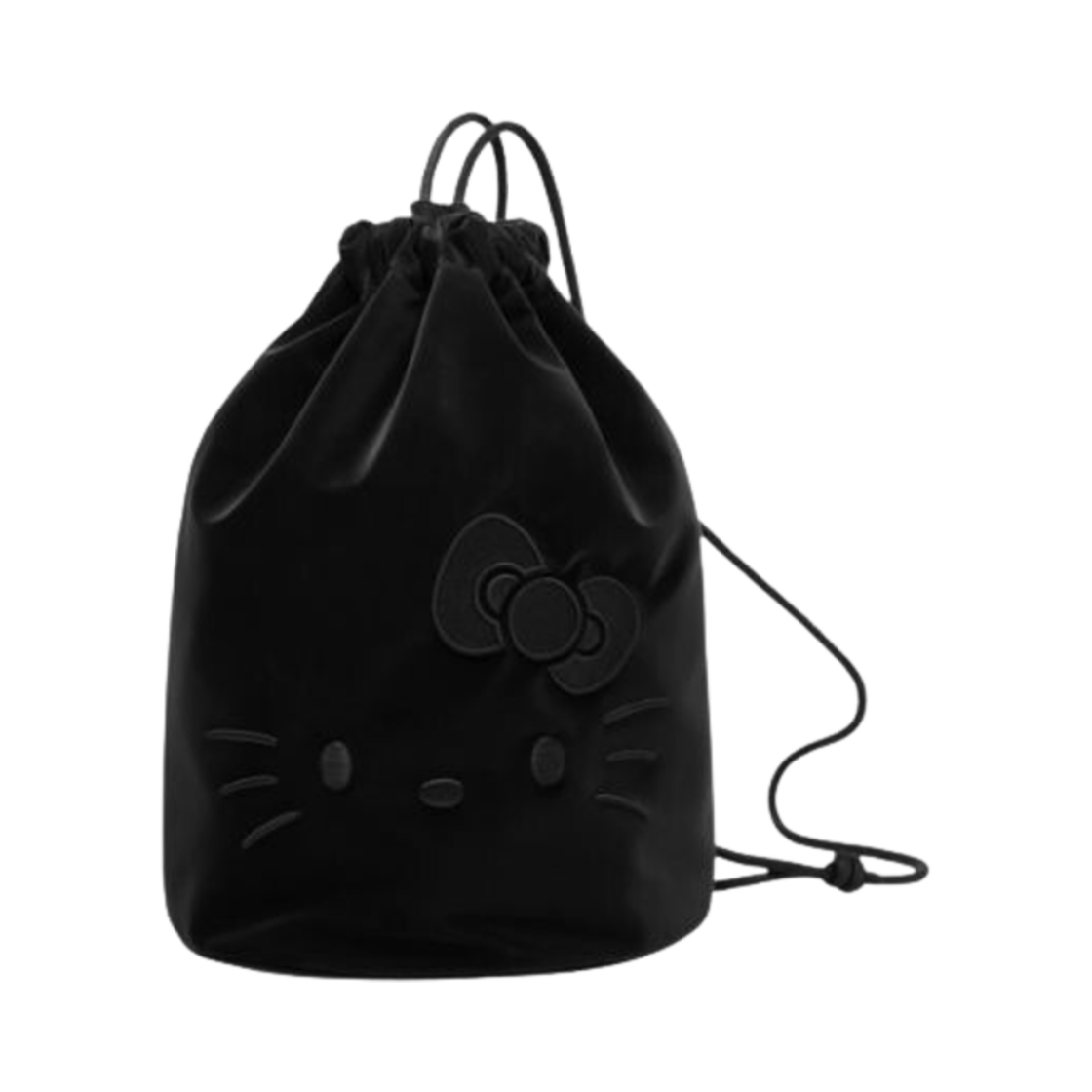 조셉앤스테이시 x 헬로키티 헤이즈 스트링 백팩 블랙(Joseph & Stacey x Hello Kitty Haze String Backpack Black)