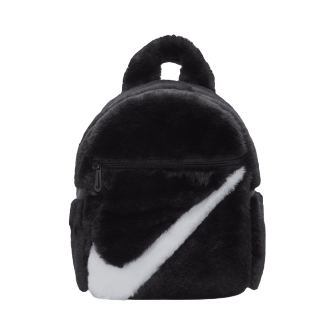 FB3049-010 Nike NSW Futura 365 Faux Fur Mini Backpack Black White