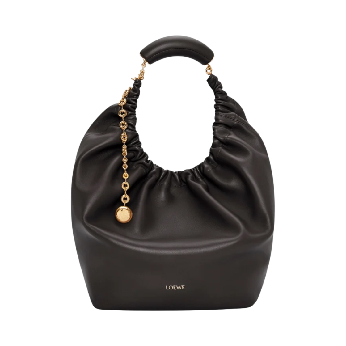 로에베 미디움 스퀴즈 백 나파 램스킨 블랙