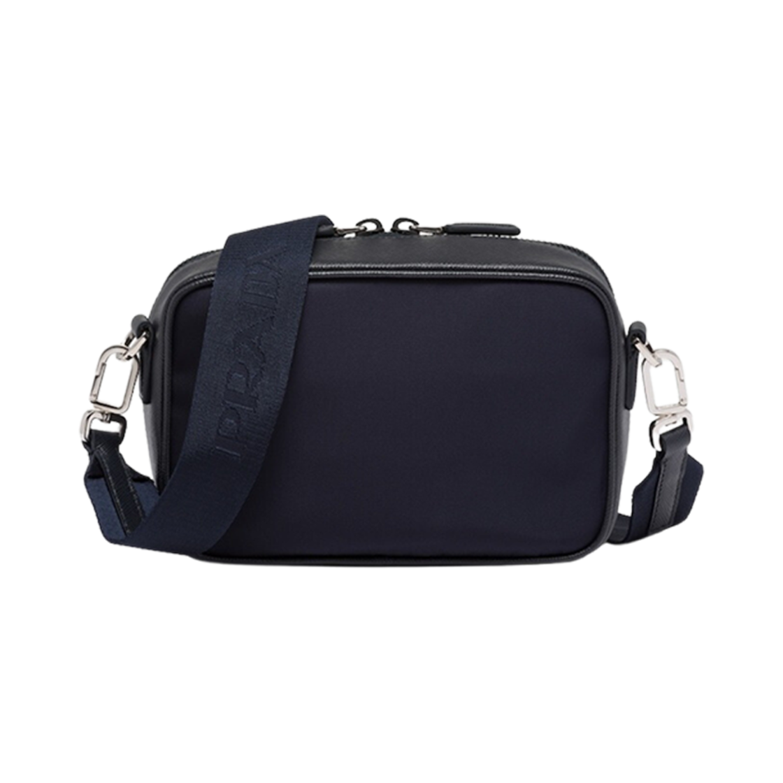프라다 브리크 리나일론 사피아노 레더 백 네이비(Prada Brique Re-Nylon Saffiano Leather Bag Navy) - 3