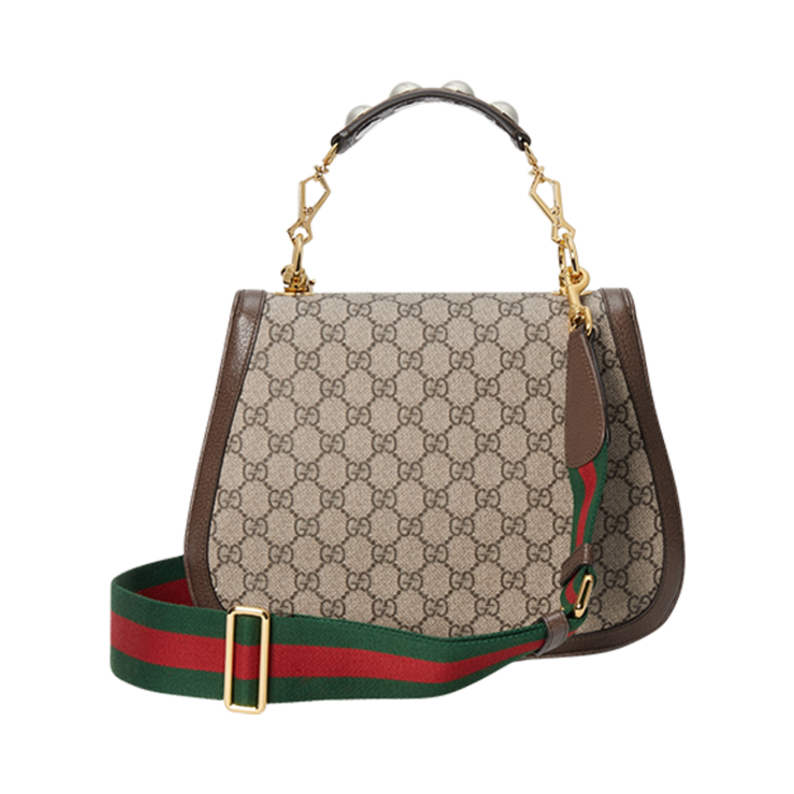 구찌 블론디 미디움 탑 핸들 백 베이지 에보니 GG 슈프림(Gucci Blondie Medium Top Handle Bag Beige Ebony GG Supreme) - 3