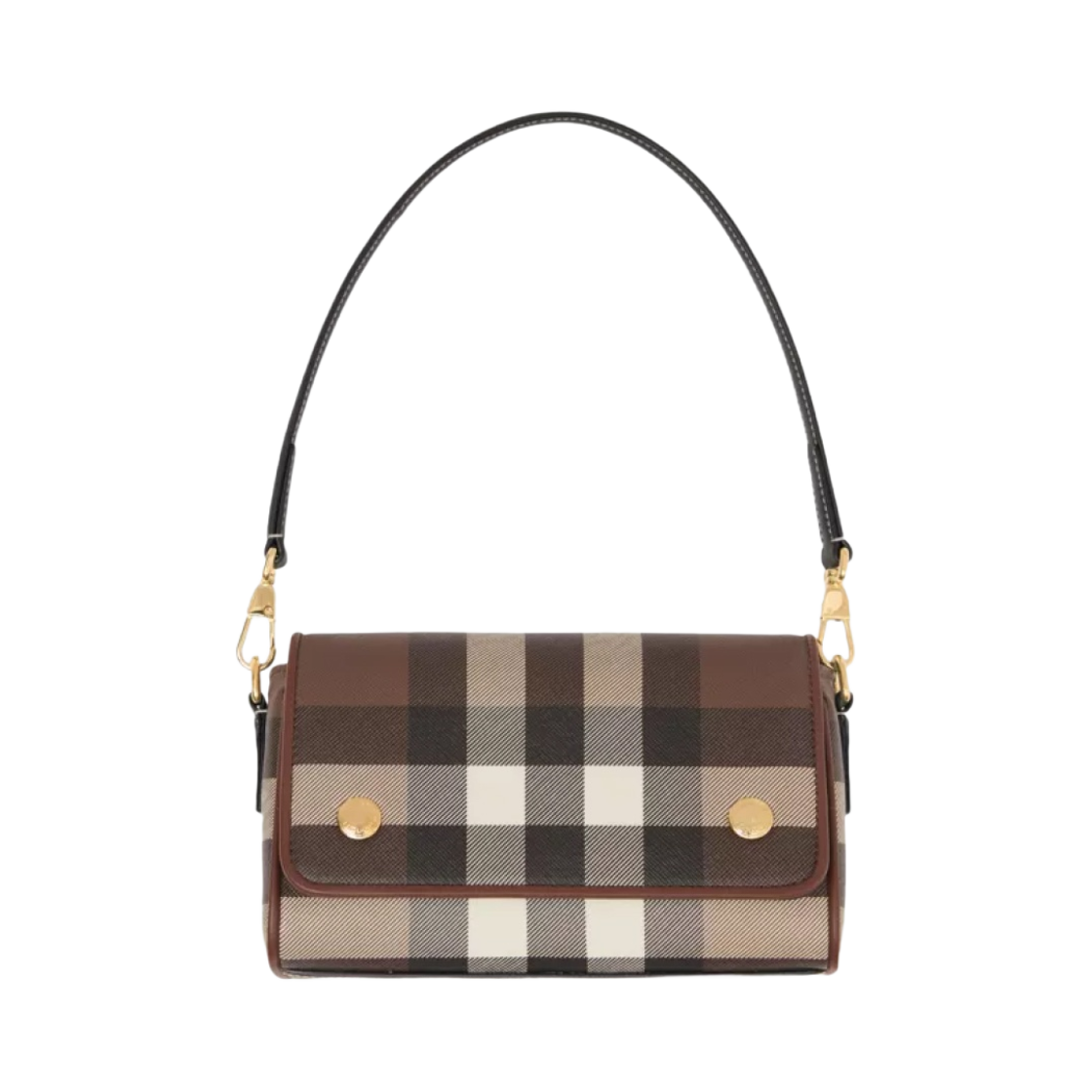 버버리 체크 레더 크로스바디백 다크 버치 브라운(Burberry Check and Leather Crossbody Bag Dark Birch Brown) - 2