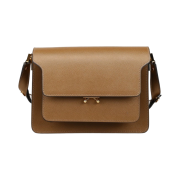 Marni Saffiano Medium Trunk Bag Cigar